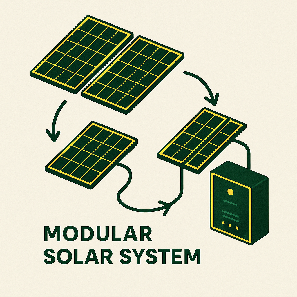 Esquema de sistema solar modular